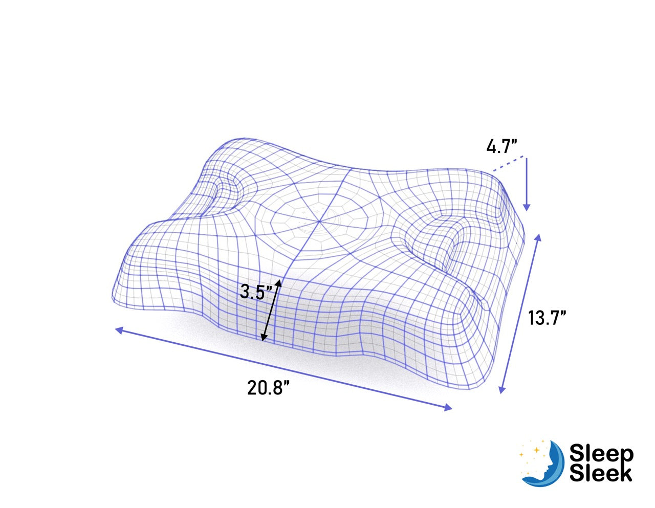 memory foam beauty pillow dimensions and ergonomic design for side and back sleepers