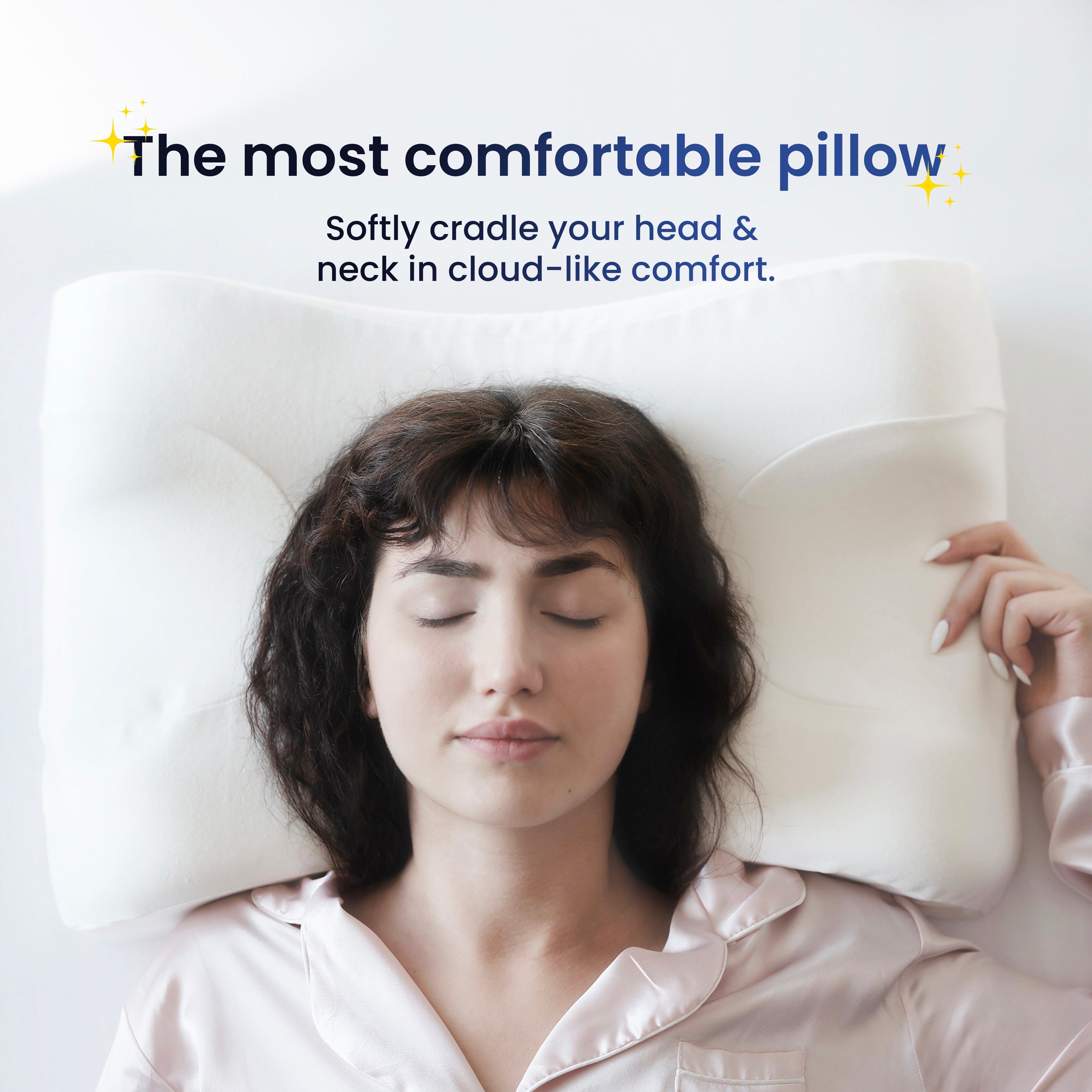 memory foam beauty pillow for back sleepers with soft support and neck alignment