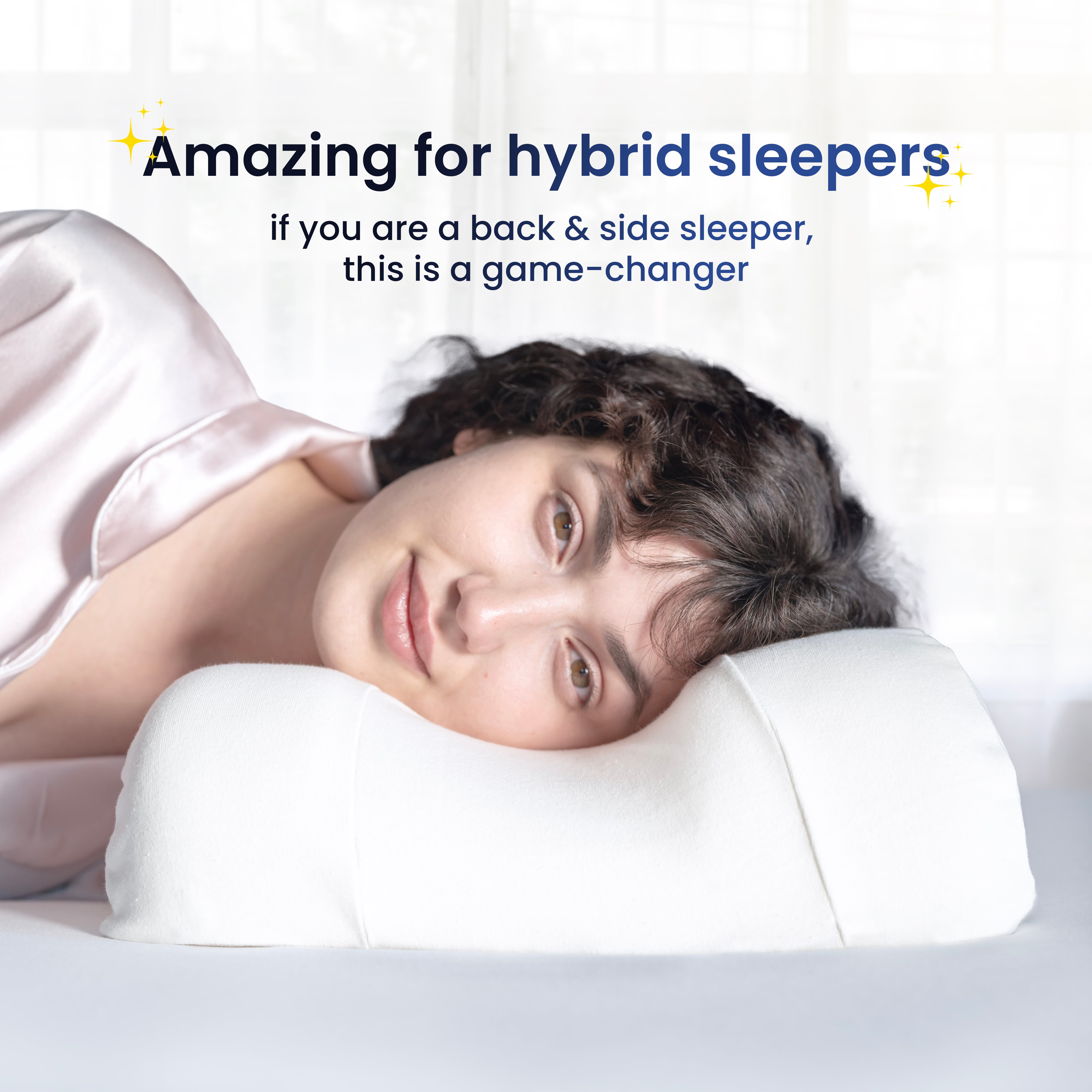 anti wrinkle beauty pillow for side sleepers with ergonomic memory foam neck support