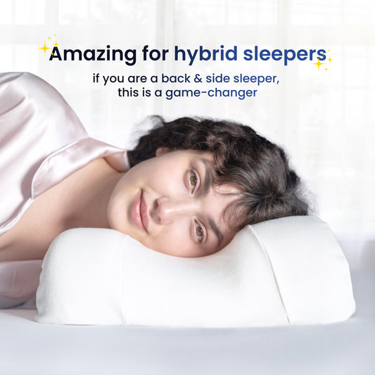 anti wrinkle beauty pillow for side sleepers with ergonomic memory foam neck support